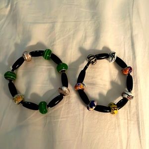 2 sweet stretch roll on bead bracelets
